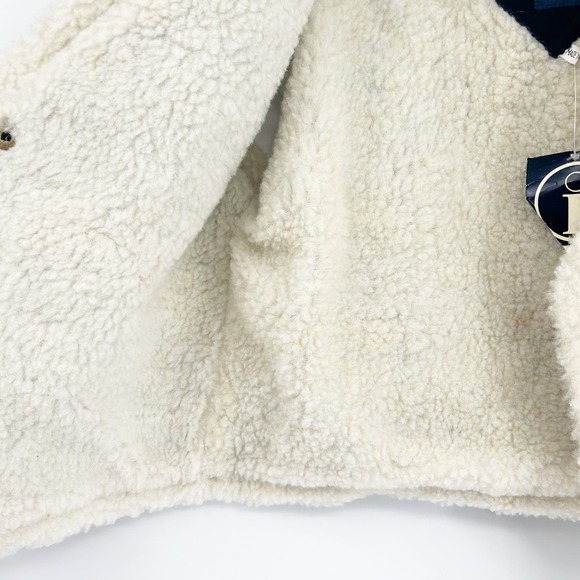 NWT I Am‎ Womens Vintage Genuine Suede Sherpa Lined Plaid Flannel Vest Size M - Picture 3 of 10